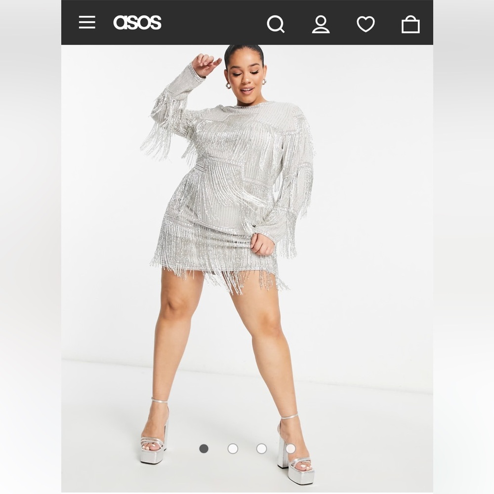 ASOS beaded fringe dress. Size 12. Never worn. Has tags.